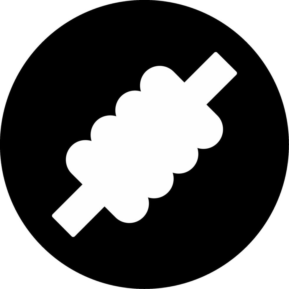 Heating Element Design Glyph Circle Inverted vector