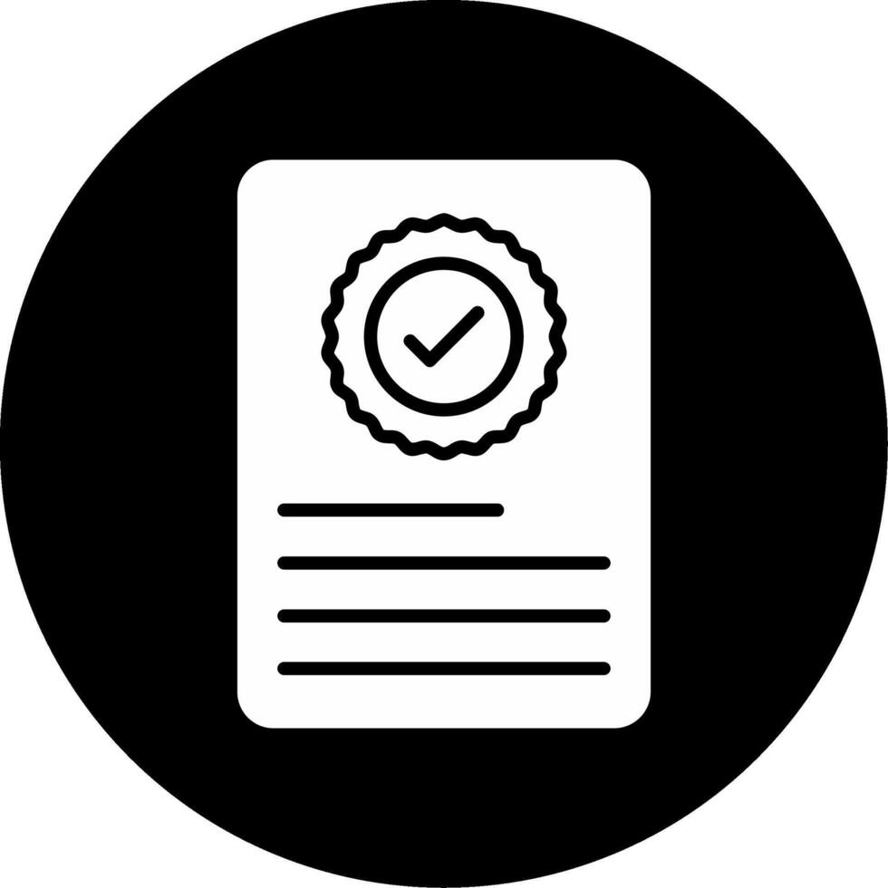 License Management Feature Glyph Circle Inverted vector