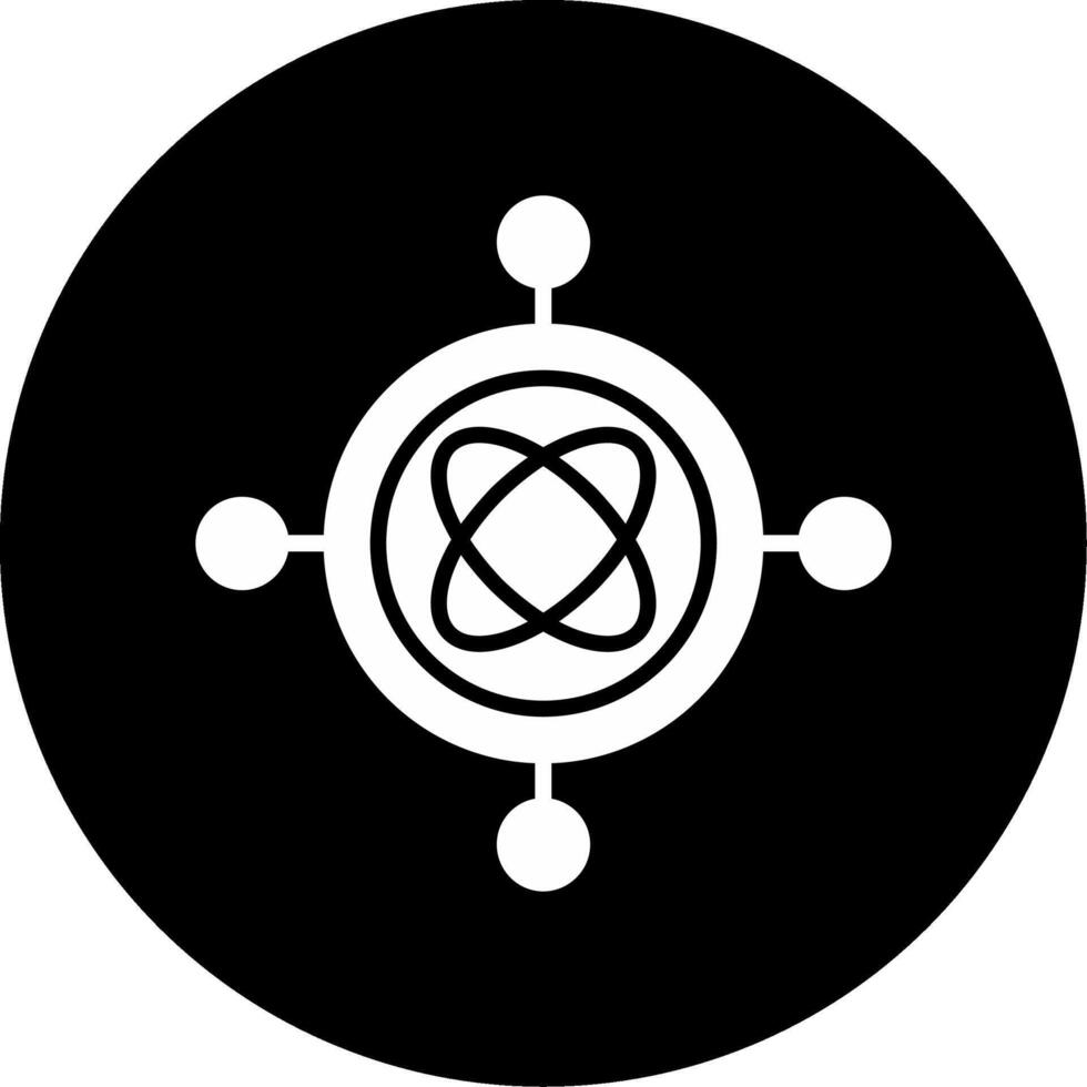 Gyroscope Orientation Sensor Glyph Circle Inverted vector