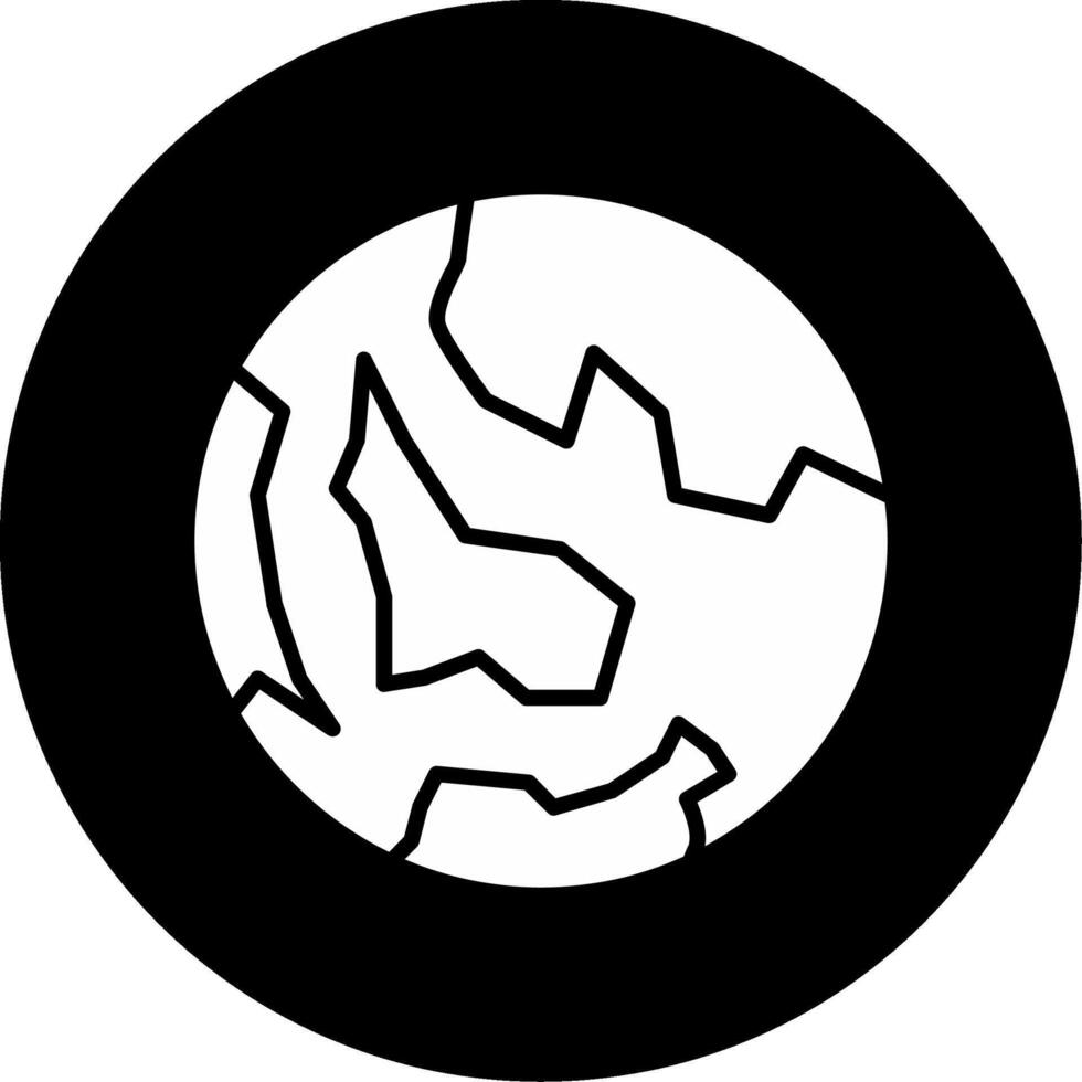 Planet Earth Earth Conservation Glyph Circle Inverted vector