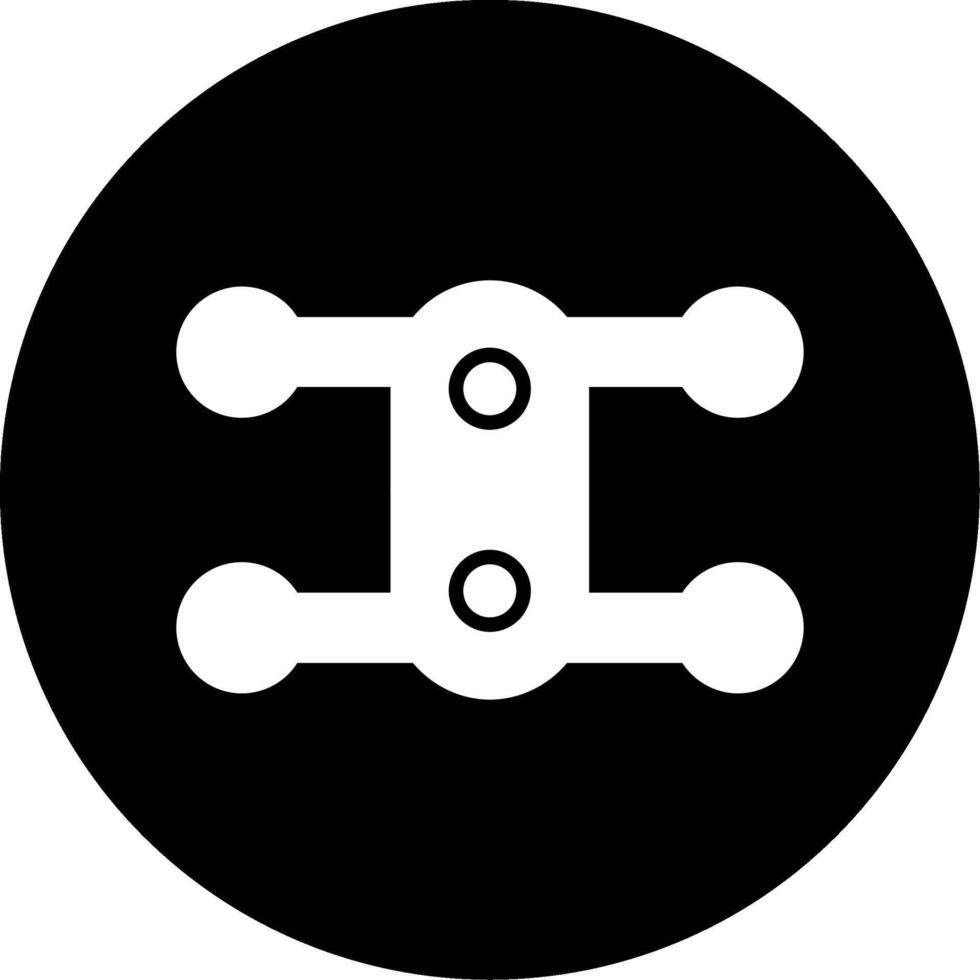 Staurastrum Manfeldtii Algae Species Glyph Circle Inverted vector