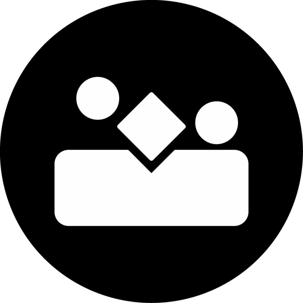 Enzyme Biochemical Reaction Glyph Circle Inverted vector