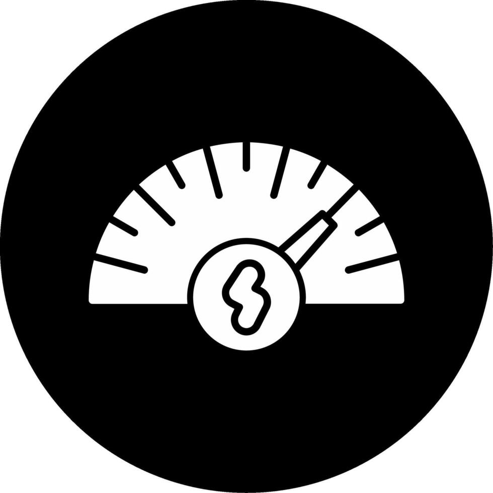 Gauge Measurement Tool Glyph Circle Inverted vector