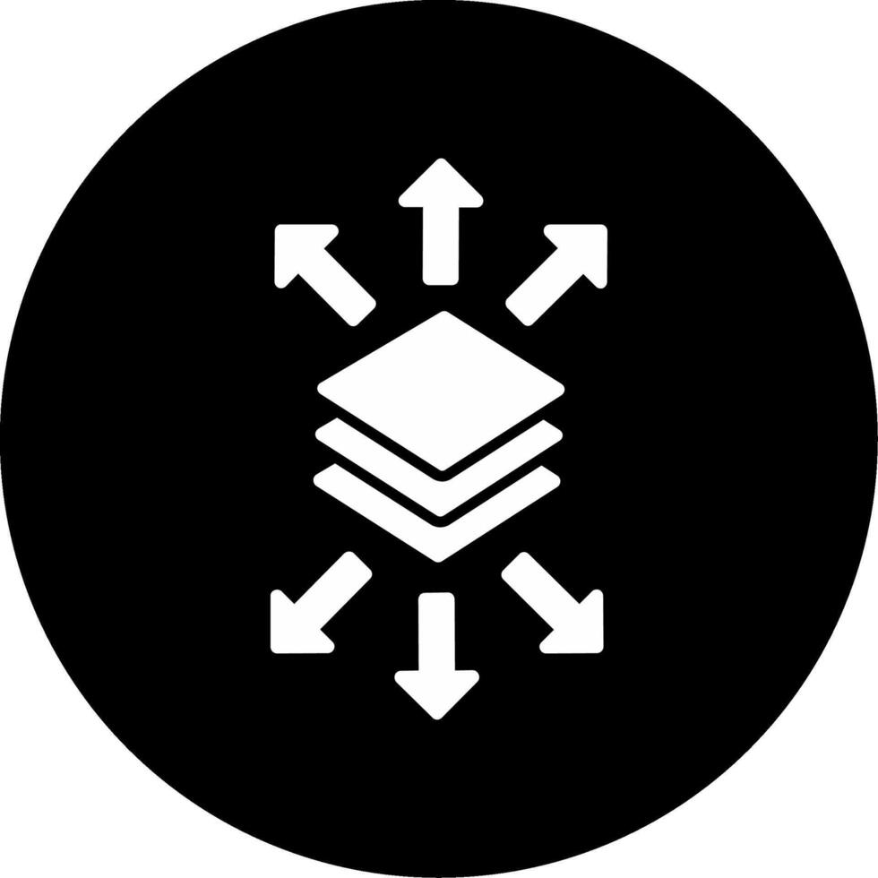 Scale Modification Tool Glyph Circle Inverted vector