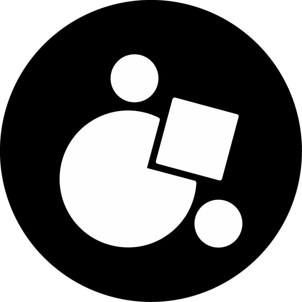 Substrate Enzyme Reaction Glyph Circle Inverted vector