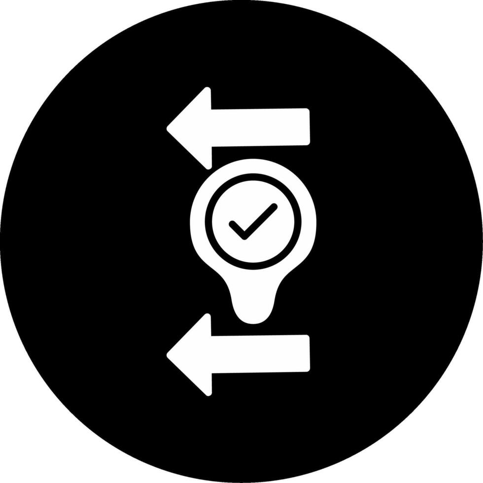 Check Out Hotel Departure Glyph Circle Inverted vector