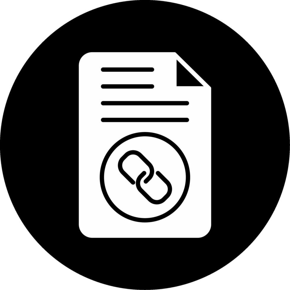Linked Data Connections Glyph Circle Inverted vector