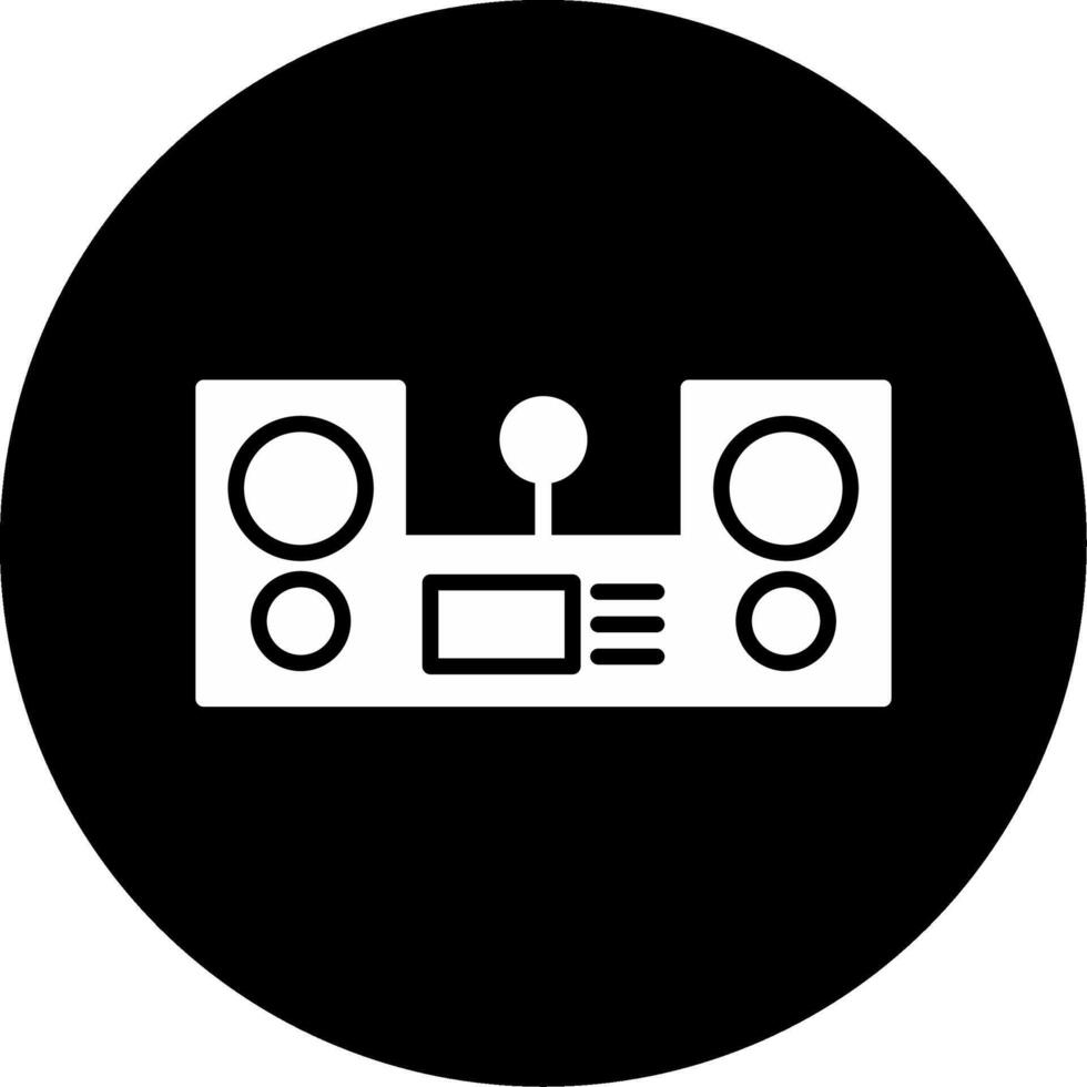Smart House Intelligent Living Space Glyph Circle Inverted vector