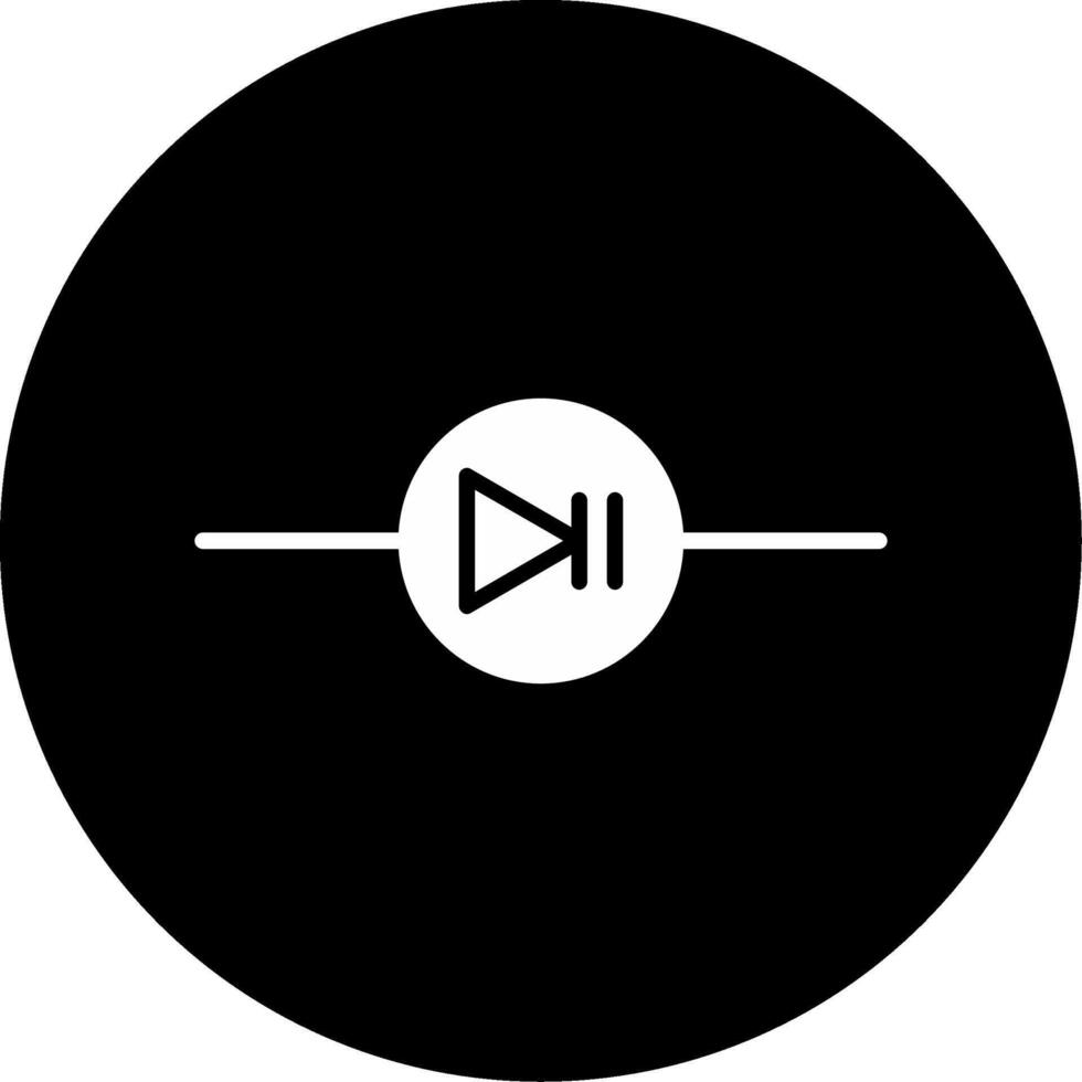 Diode Pin Component Glyph Circle Inverted vector
