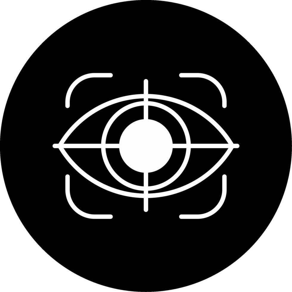 Eye Scanner Eye Identification Tool Glyph Circle Inverted vector