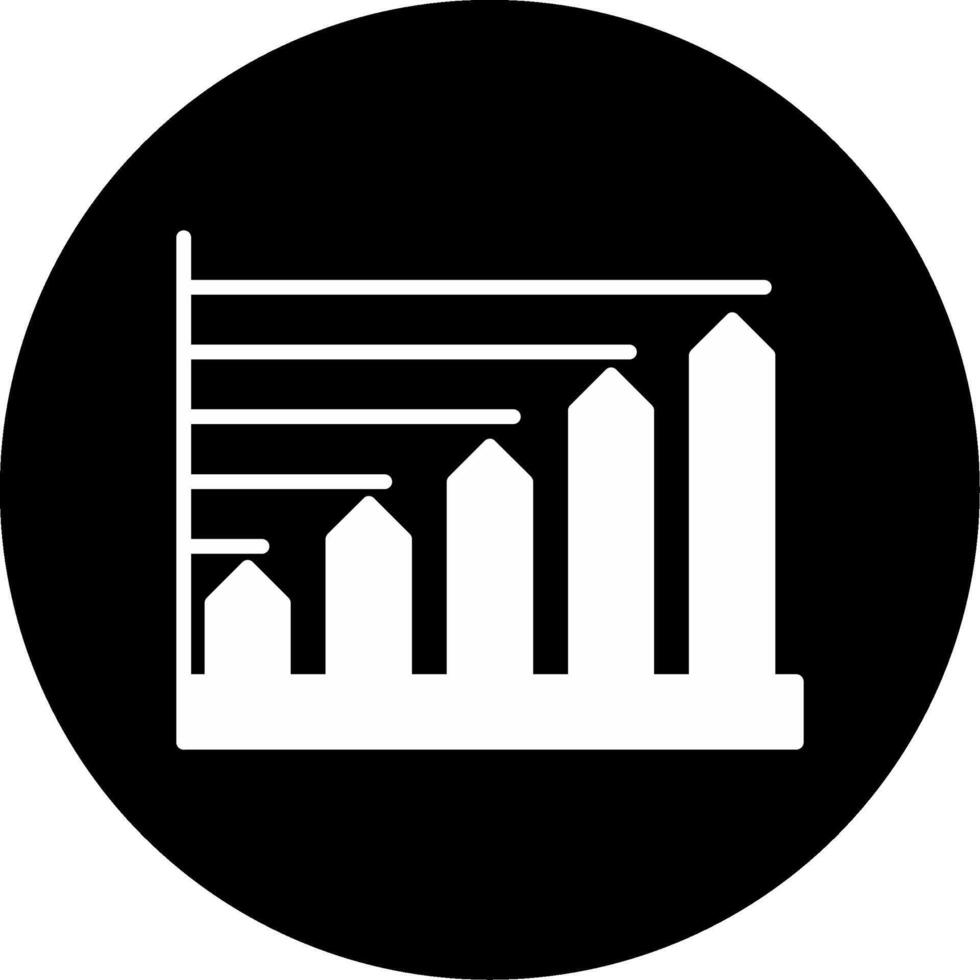 Bar Chart Display Glyph Circle Inverted vector