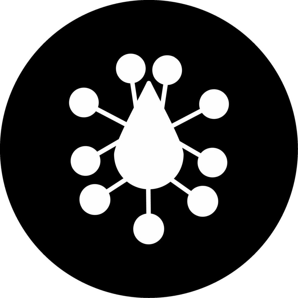drop Glyph Circle Inverted vector