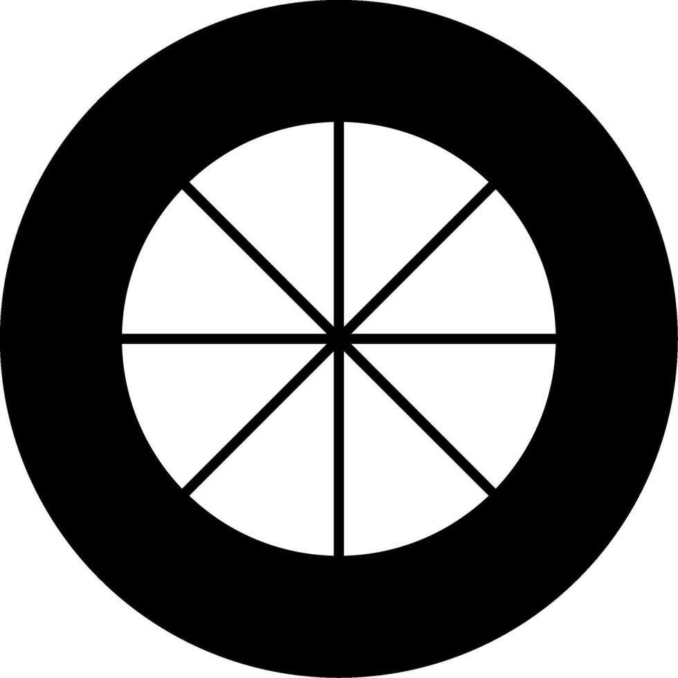 Pie Chart Graphical Data Glyph Circle Inverted vector