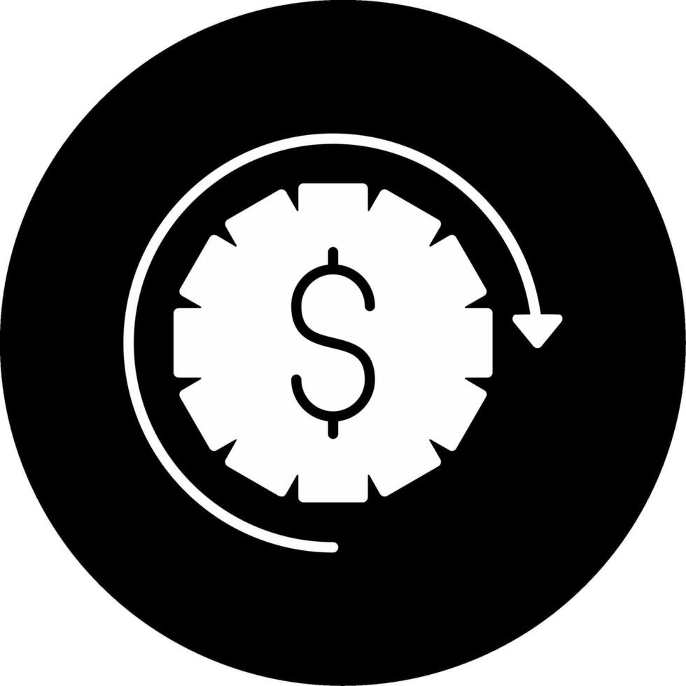 Compensation Injury Settlement Glyph Circle Inverted vector