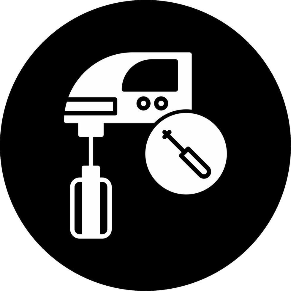Mixer Repair Services Glyph Circle Inverted vector