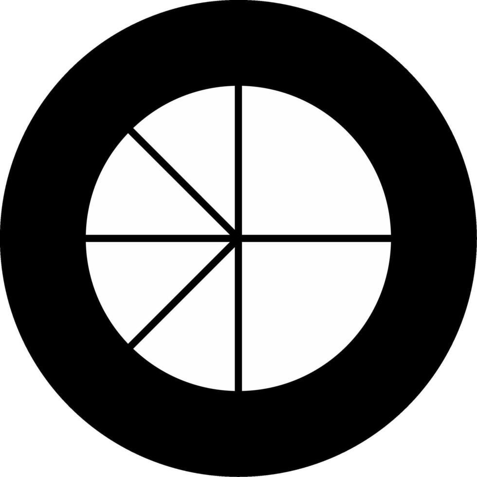 Pie Chart Data Visualization Glyph Circle Inverted vector