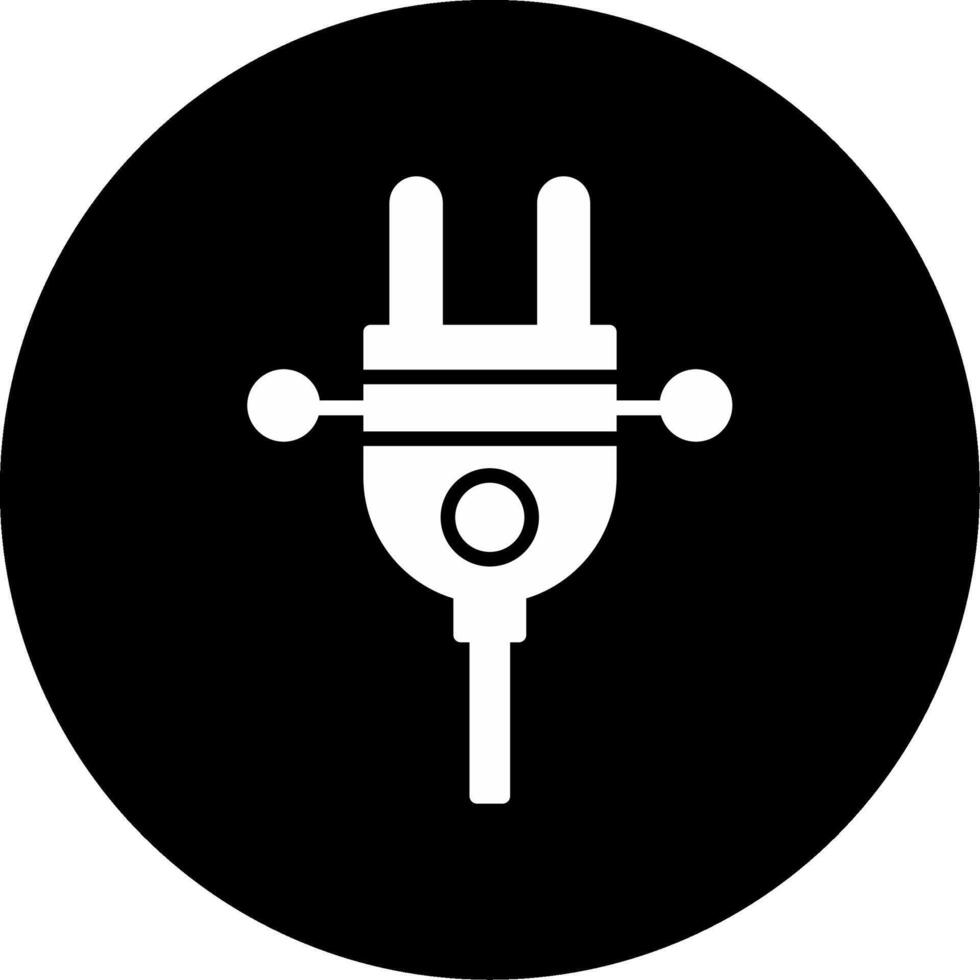 Smart Plug Automated Electrical Outlet Glyph Circle Inverted vector