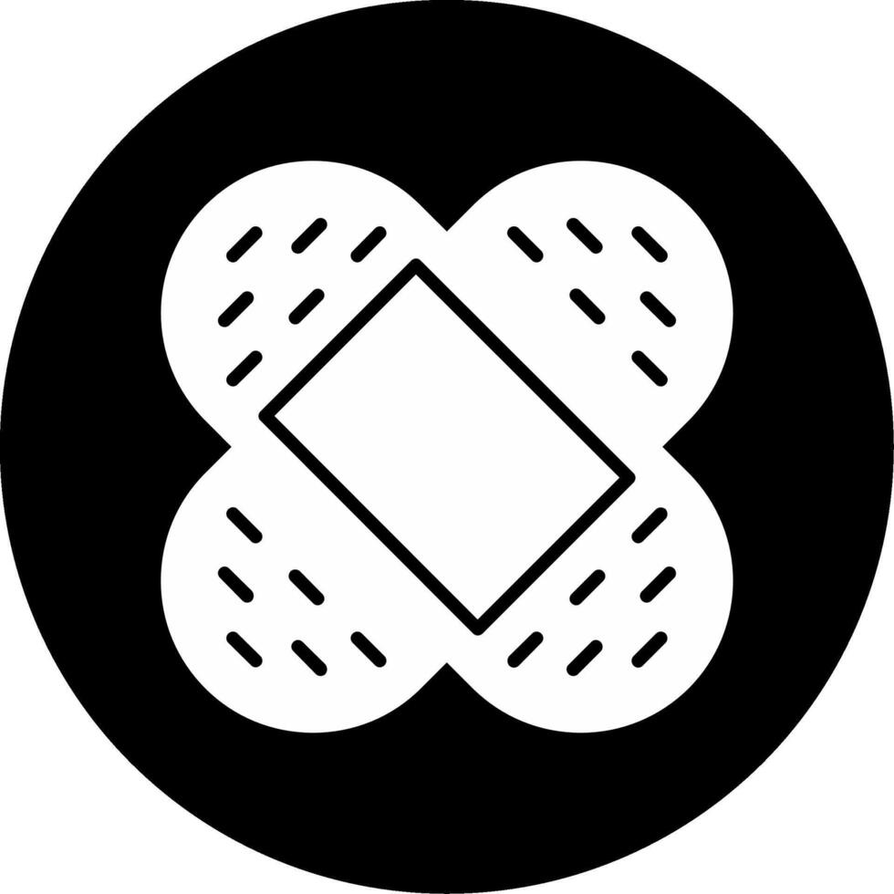 Bandages Wound Care Glyph Circle Inverted vector