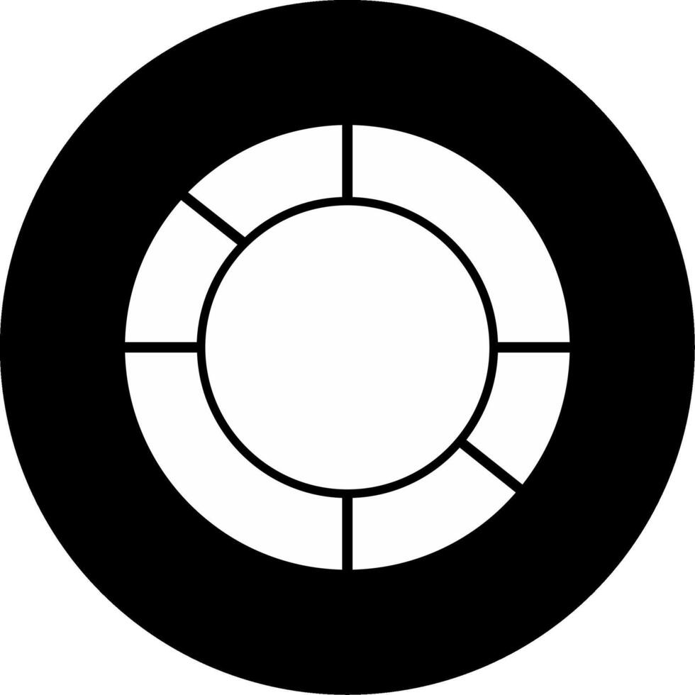 Pie Chart Representation Data Glyph Circle Inverted vector