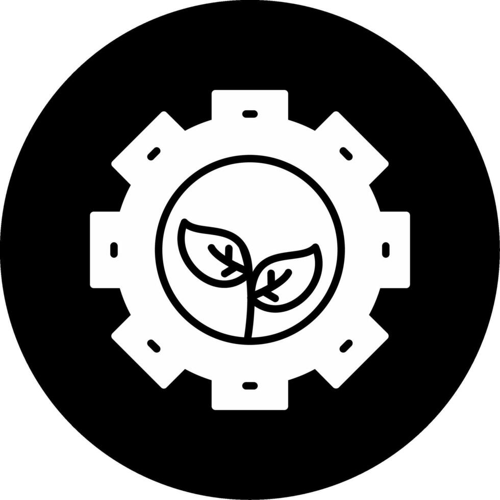 Save Energy Methods Glyph Circle Inverted vector