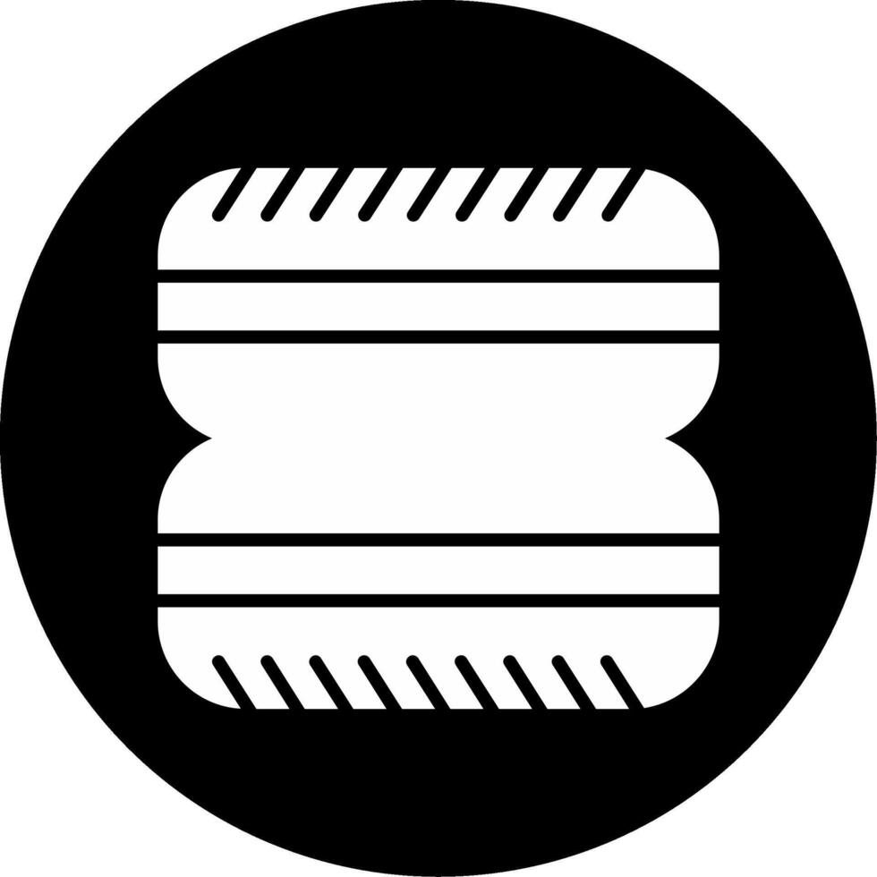 Tires Exercise Equipment Glyph Circle Inverted vector