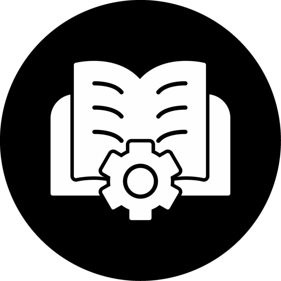 Intelligent Student Bright Learner Glyph Circle Inverted vector