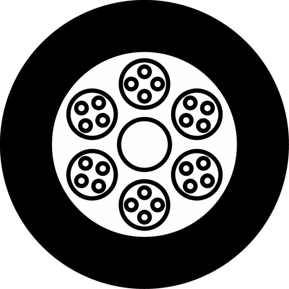 Operation Theater Lights Surgical Illumination Glyph Circle Inverted vector