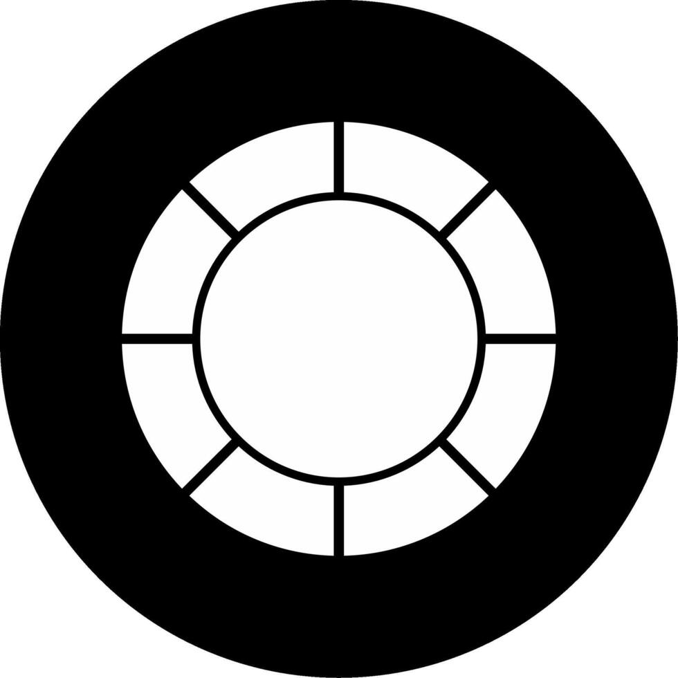 Bar Chart Financial Data Glyph Circle Inverted vector