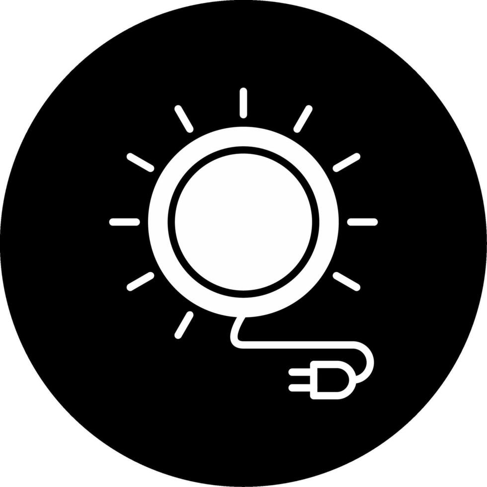 Solar Energy Panels Glyph Circle Inverted vector
