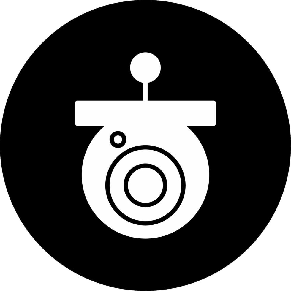 Smart Camera Intelligent Surveillance Device Glyph Circle Inverted vector