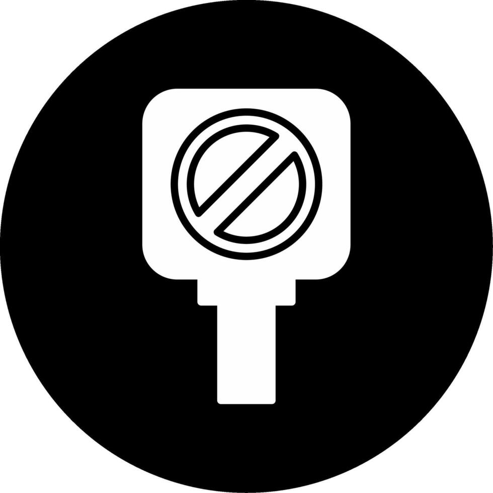 Traffic Sign Road Information Sign Glyph Circle Inverted vector