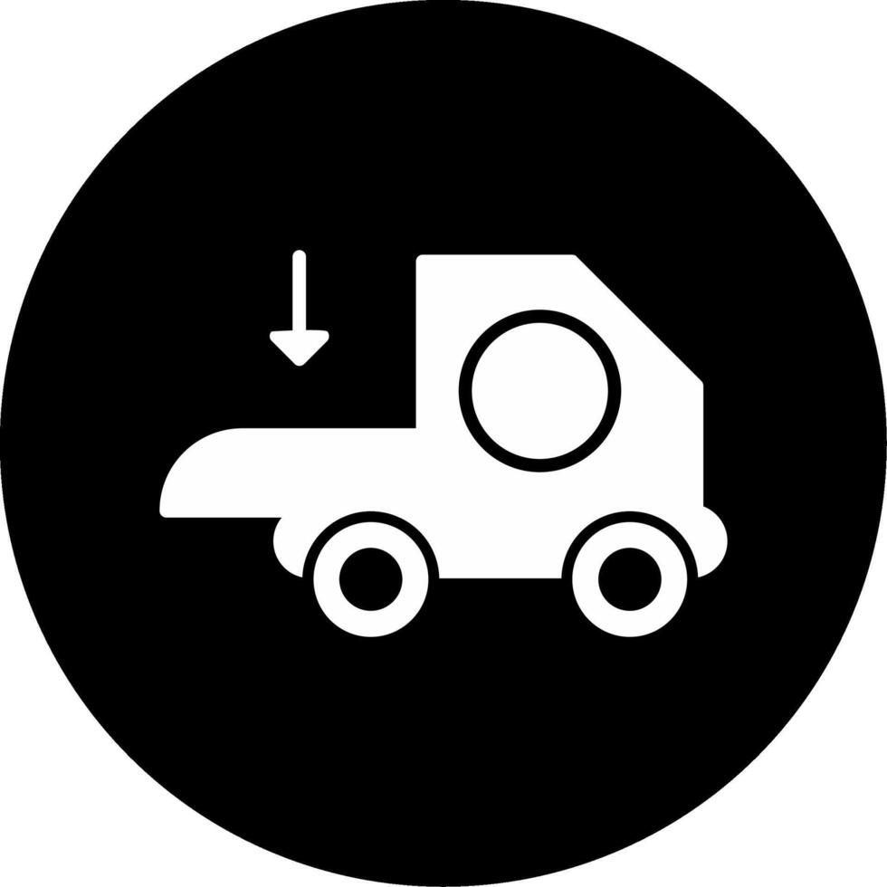 Barcode Scanner Product Identification Glyph Circle Inverted vector