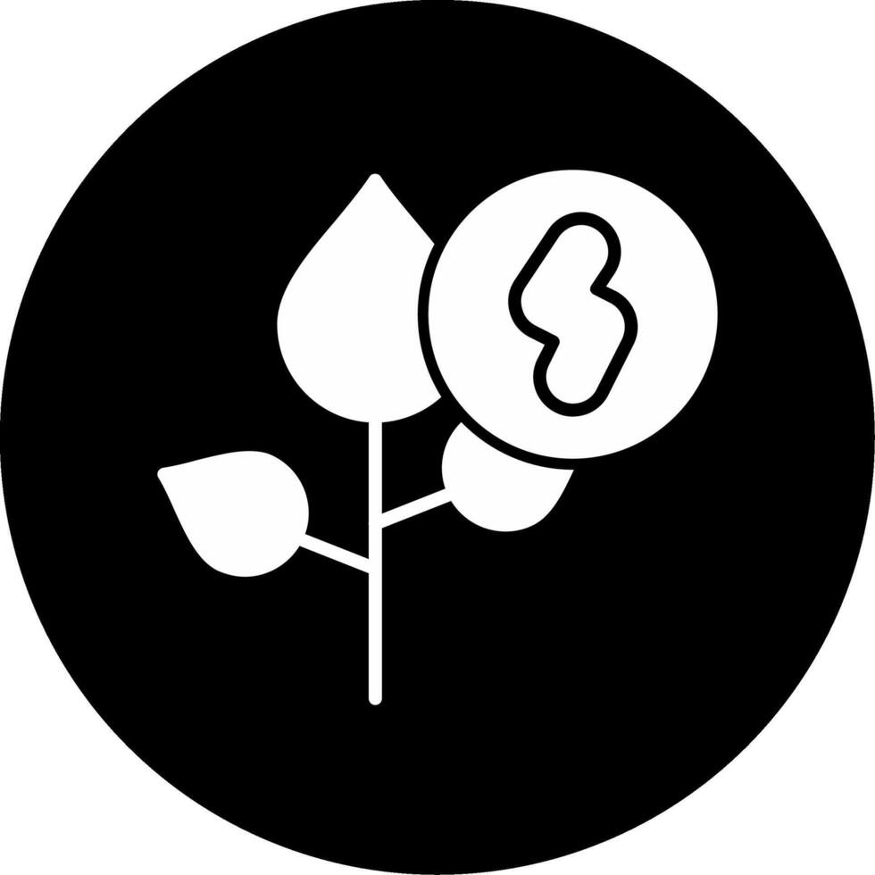 Green Energy Eco-friendly Power Glyph Circle Inverted vector