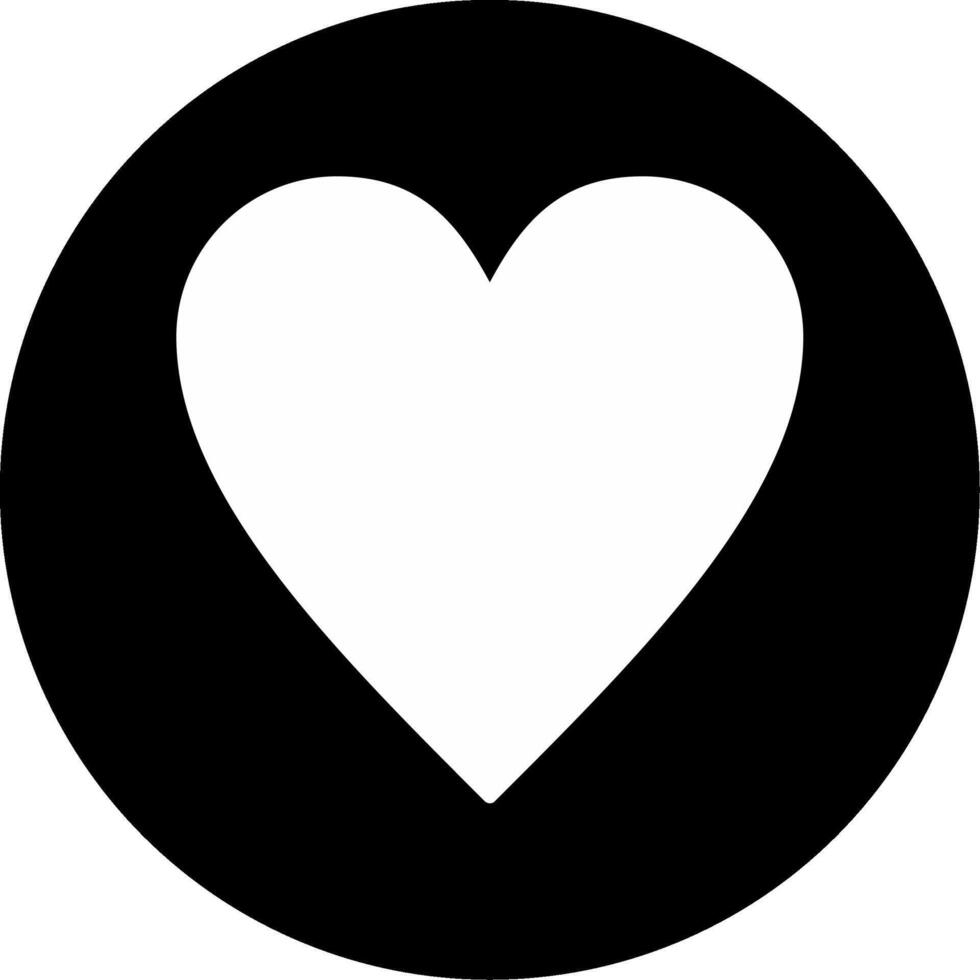 Heart Human Organ Glyph Circle Inverted vector