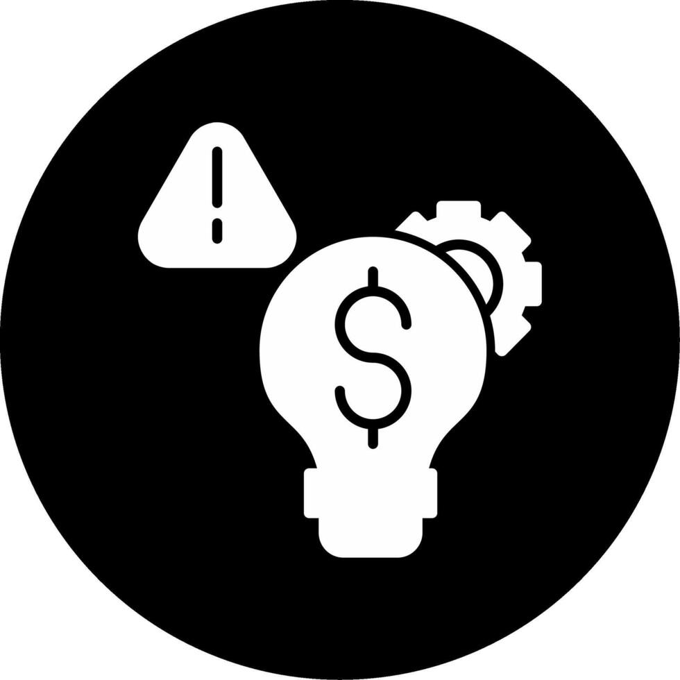 High Inflation Impact Glyph Circle Inverted vector