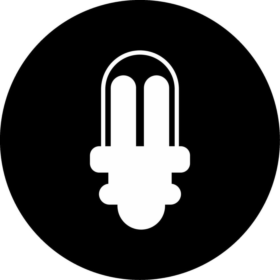Neon Lamp Design Glyph Circle Inverted vector