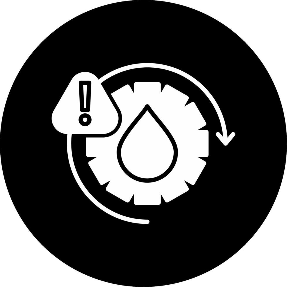 Repetitive Work Caution Ergonomic Risk Glyph Circle Inverted vector
