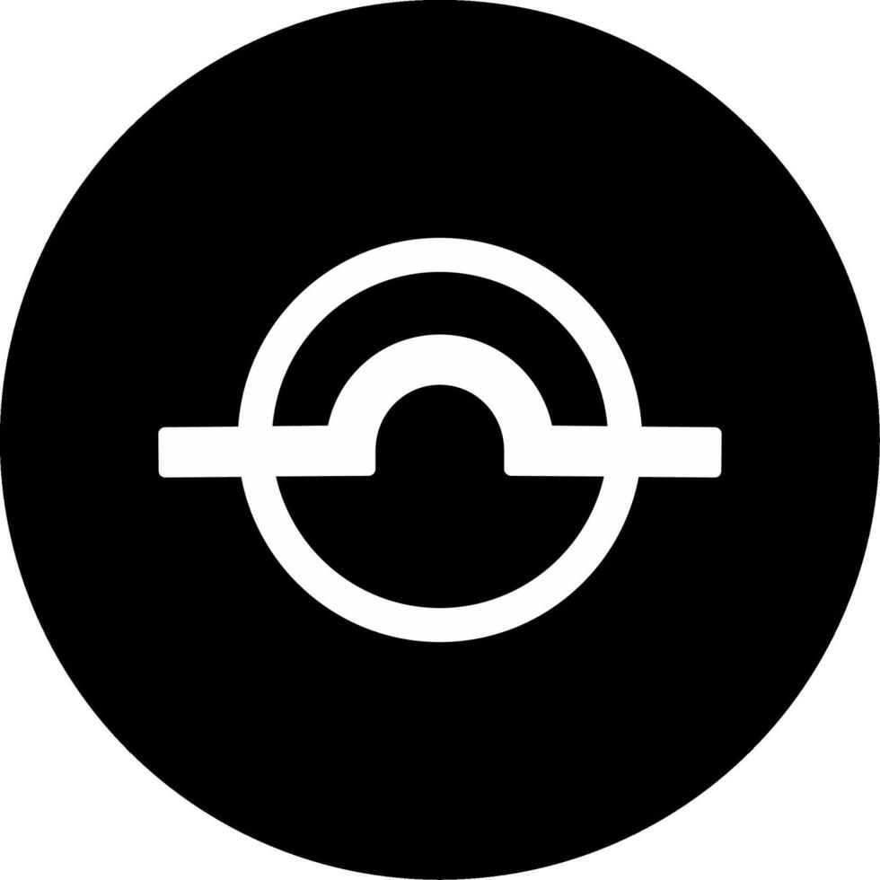 Filament Lamp Bulb Glyph Circle Inverted vector