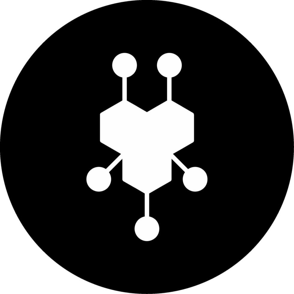 Enzyme Studies Analysis Glyph Circle Inverted vector