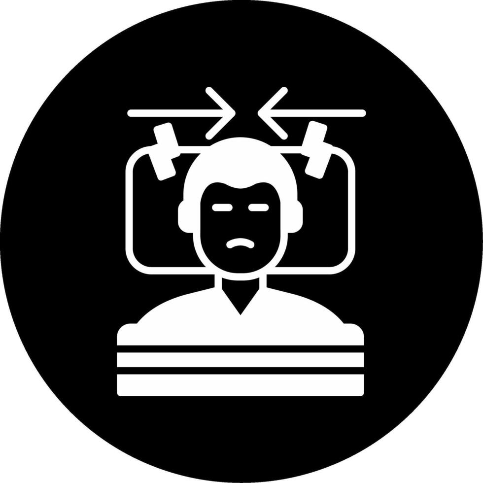 Insomnia Sleep Disorder Glyph Circle Inverted vector