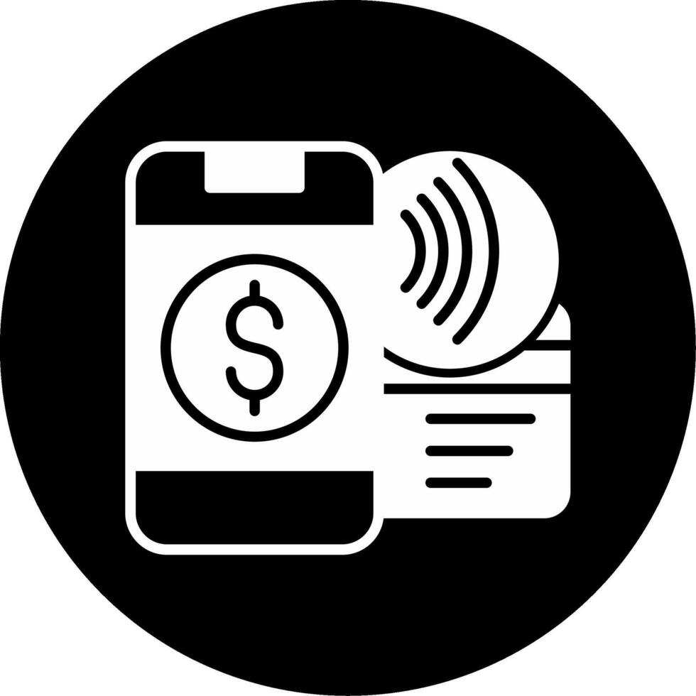 Payment Financial Process Glyph Circle Inverted vector