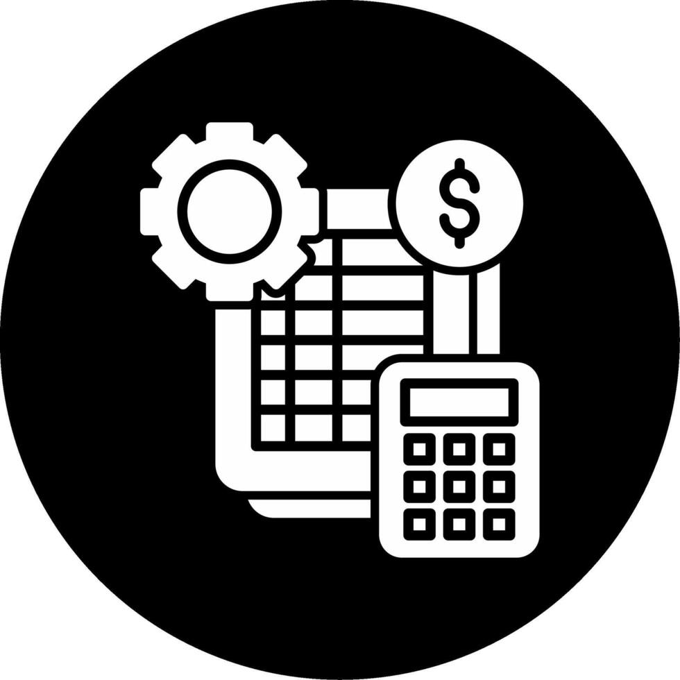 Loan Financial Assistance Glyph Circle Inverted vector