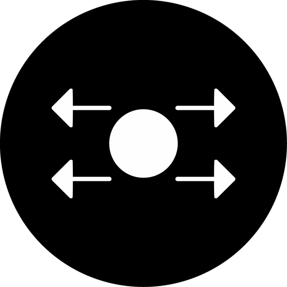 Chemistry Research Studies Glyph Circle Inverted vector