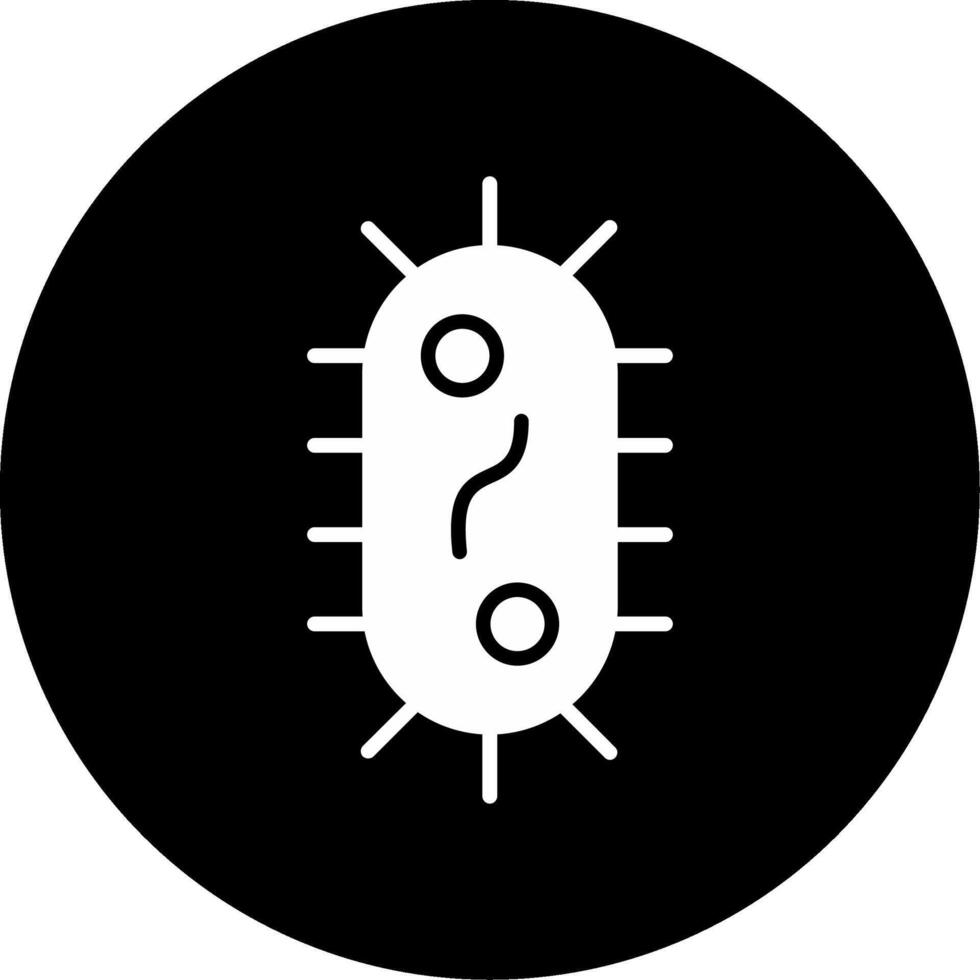 Salmonella Bacterial Infection Glyph Circle Inverted vector