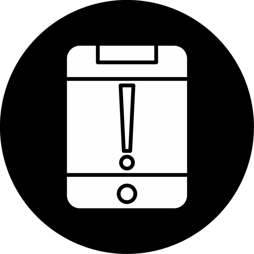 Error Report Analysis Glyph Circle Inverted vector