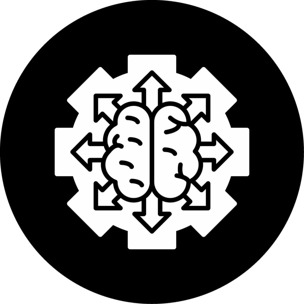 Behavioral Brain Responses Glyph Circle Inverted vector