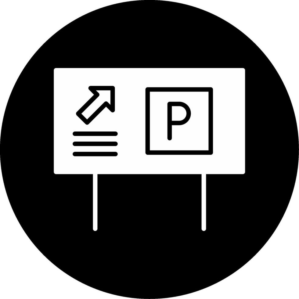 Service Area Rest Zone Glyph Circle Inverted vector