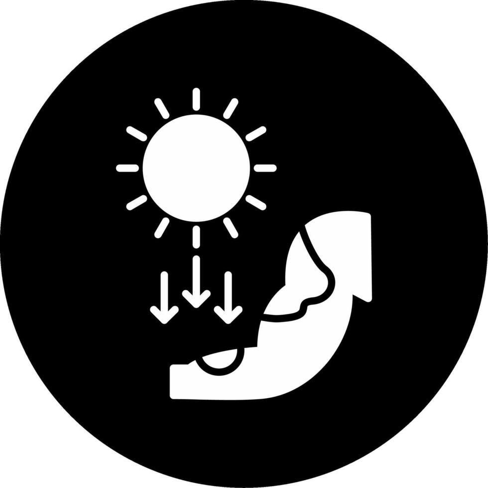 Skin Burn Marks Injury Indicators Glyph Circle Inverted vector