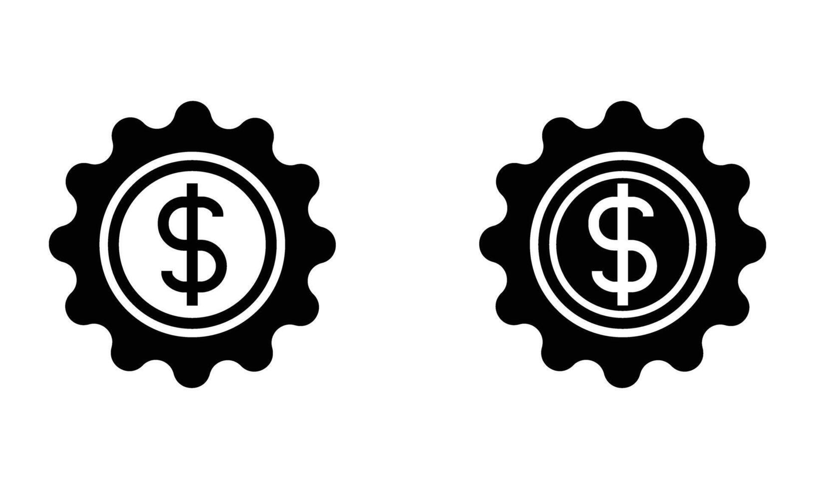 money in a badge vector
