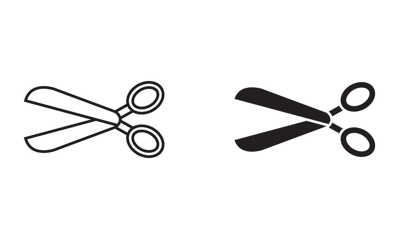 scissors cutting tools and equipment icon vector